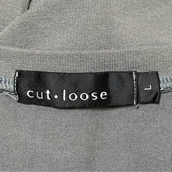 Cut Loose Gray Swing Tunic Dress Large Asymmetrical Lagenlook Boho Minimalist - Picture 5 of 8